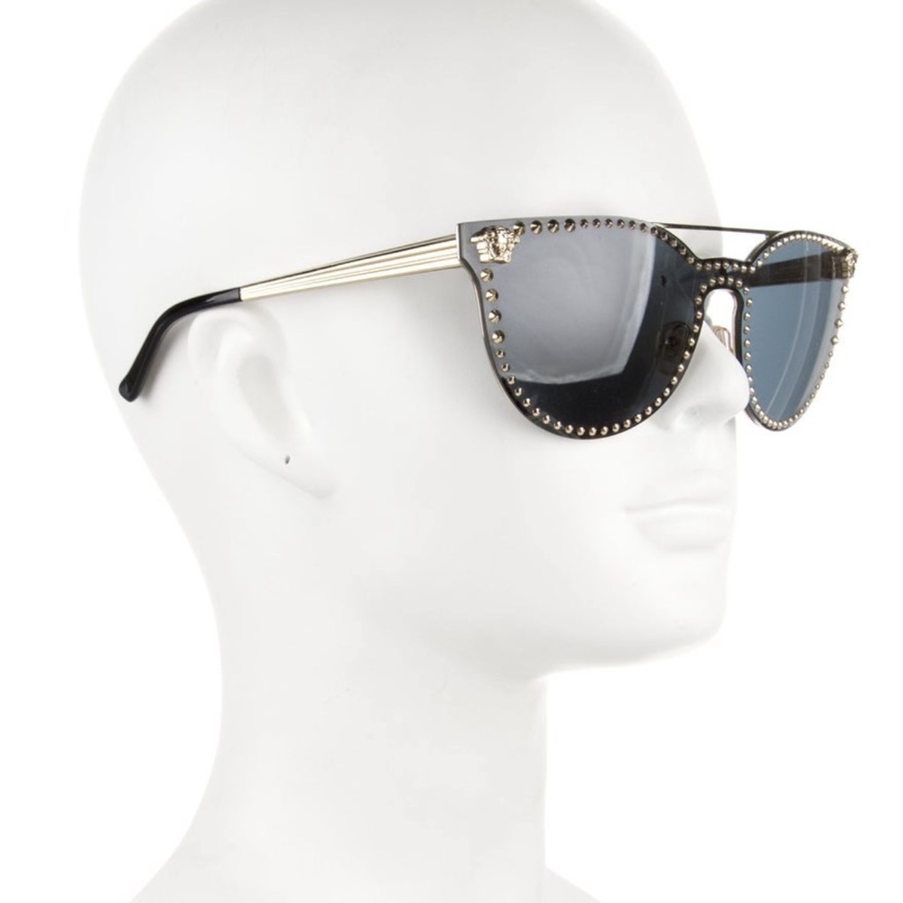 Black and Gold Studded Sunglasses